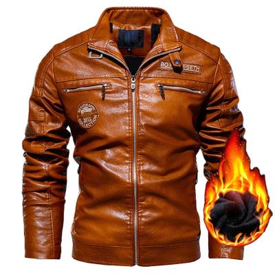 China European codes waterproof men's leather jackets, new jackets, motorcycles, men's velvet leather suits and jackets, 2021 for sale