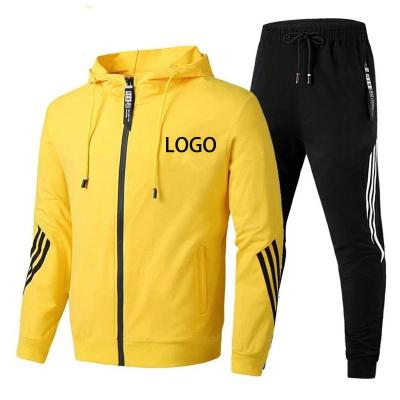 China 2021 anti-shrinkage European and American sports style men's sweater suit and fleece hoodie can be customized for sale