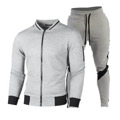 China 2 pieces anti-shrinkage brand-free men's fitness suits hot-selling 2020 new men's sportswear hoodie sets for sale