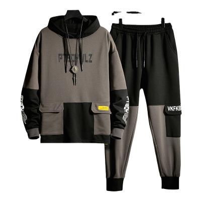 China 2021 HIGH STREET Casual Tracksuit Men Sets Brand Sportswear Streetwear Hoodies And Pants Two Piece Sets Autumn And Winter for sale