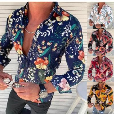 China Practical anti-pilling Hong Kong style sense design couples all-match trend style Korean flower flannel retro shirt for sale