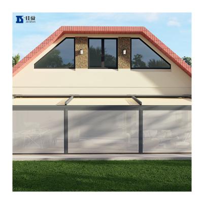 China Sustainable High Standard Aluminum Pergola With Retractable Screen Arm Automatic Folding Awning for sale