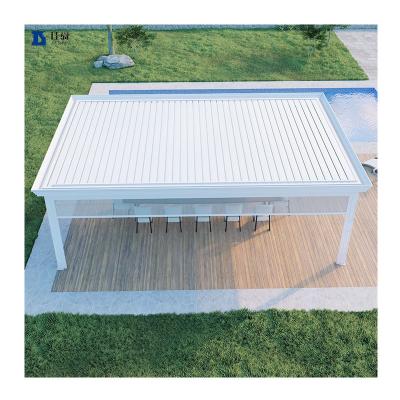 China Easily Assembled Modern Aluminum Pergola Frames Kits 6X6 Aluminum Alloy Pergola With Light for sale