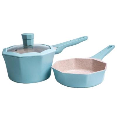 China Viable Factory Wholesale Household Wok Pot Set Octagonal Nonstick Baby Food Pot for sale