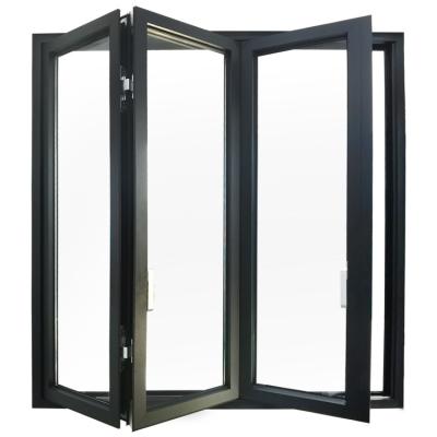 China Indoor Folding Screen Aluminum And Glass Single Door Living Room Kitchen Divide Folding Sliding Door Balcony for sale