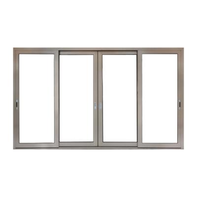 China Sliding Double Screen Furniture Decoration Push Back Opening Living Room Balcony Decorative Doors And Windows High-Grade Aluminum Glass Door for sale