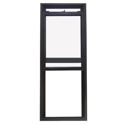 China Sliding Guangdong Wholesale Custom Window Office Vertical Sliding Stained Glass Window Anti-theft Zipper Sound Insulation Top-hung Window for sale