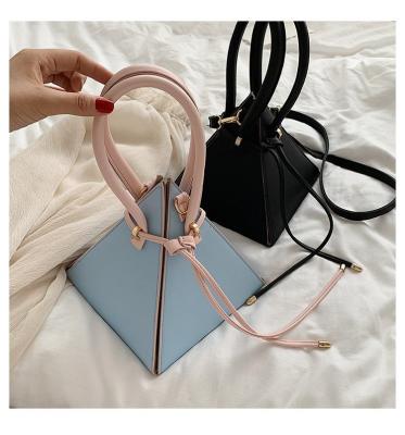 China Others handbag 2022 stylish female handbag designer handbag leather Mini Triangle Women Clutch Purse for sale