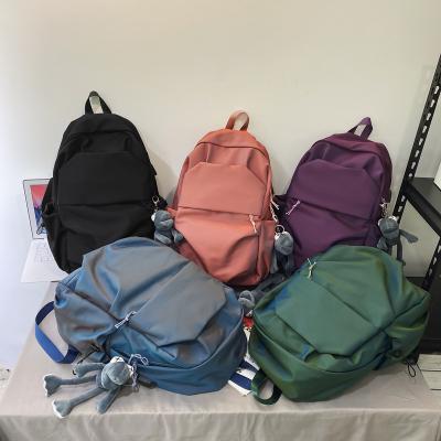 China Waterproof promotional wholesale Korean version of the nylon folds couples cute youth frog casual backpack for sale