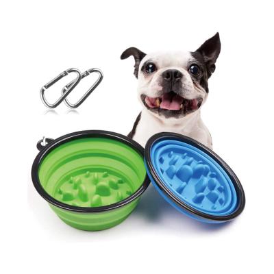 China Viable Pet Bowls and Slow Feeders Silicone Feeding and Collapsible Travel Portable Cats and Dogs Silicone Water Bowl for Dogs for sale