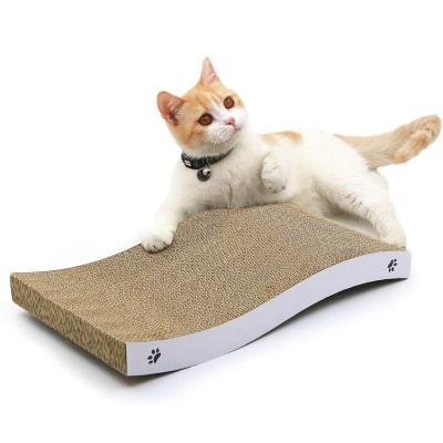 China Viable Most Selling Products Cat Scratch Toy Wavy Shape Wrinkled Cardboard Cat Scratch Pad for sale