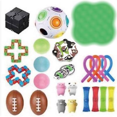 China Relieve Hot Selling Toy Colorful Figet Cube Stress Reliever Amazon Stress Rope Anti Stress Reliever Person Toy Set for sale