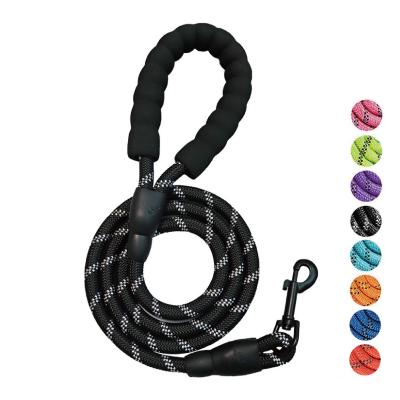 China Large Dog Leash Rope 1.5m/3m Strong Reflective Nylon Reflective Night Nylon Pet Leash for sale