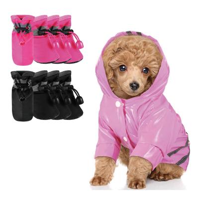 China Factory Made Sustainable Fashion Puppy Small Dog Waterproof Jacket With Reflective Stripe for sale