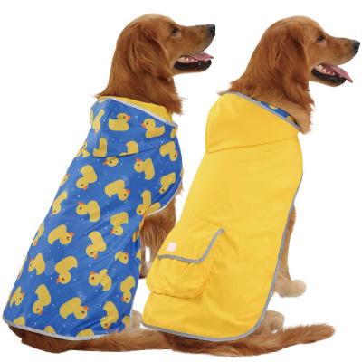 China Viable The Newest Luxury Dog Raincoat Dog Coat Waterproof Foldable Reversible Hooded Raincoat Jacket Designers For Dog for sale