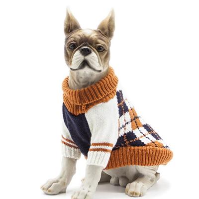 China Pretty Viable Design Sweater Knitted Dog And Cat Clothes British Style Designer Dog Clothes for sale