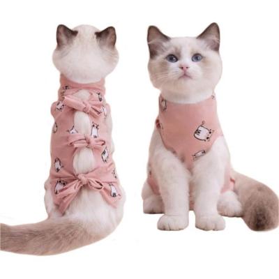 China New Arrived Comfortable Pet Clothes Clothes Cat Sterilization Suit Breathable Pet Surgery Recovery Cat Clothes for sale