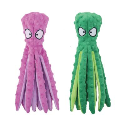 China Factory Wholesale Viable Dog Toys Interactive Durable No Squeaky Stuffing Plush Octopus Dog Chew Toys for sale