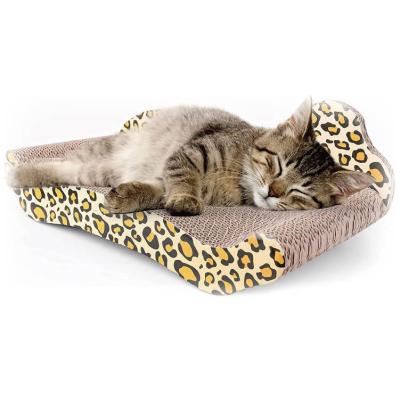 China Modern Wholesale Viable Cat Grinding Paw Wrinkled Cat Scratcher Scratching Board With Catnip for sale