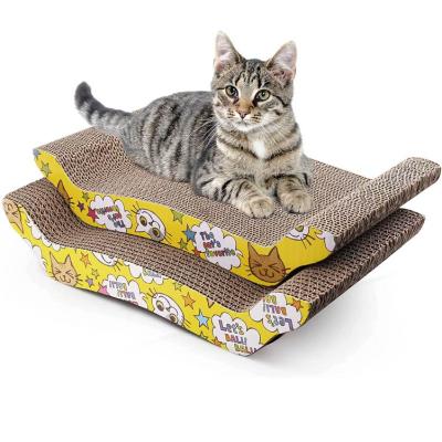 China Viable Most Popular Delicate Appearance Cat Cardboard Toy Cat Scratcher Corrugated Replaceable Cardboard for sale