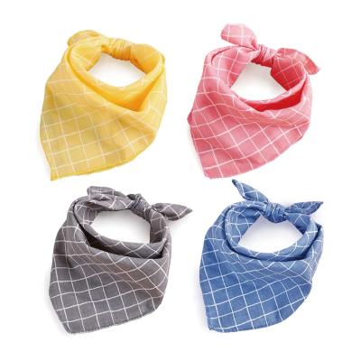 China Dots Style Pet Bandanas Cotton Plaid High Quality Viable Fashion Washable Adjustable Dog Scarf Bandana for sale