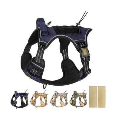 China DETACHED Best Selling Large Dog Harness No Pulling Thoughtful Military Dog Harness Adjustable Working Pet Harness for sale