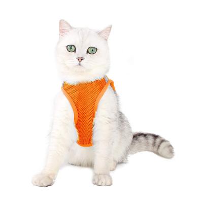 China DETACHED Pet Supplies Designer Custom Cat Dog Safety Harness Set Dog Harness Mesh Reflective Soft Pet Harness Vest for sale