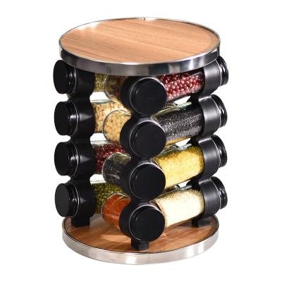 China Viable Revolving Seasoning Rotating Spice Rack Organizer For Cabinet Stainless Steel Spice Rack Spice Rack Jar for sale