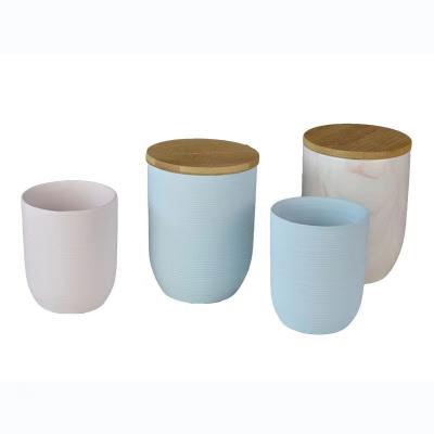 China Wholesale Custom Scented Candle Ships Home Unique Luxury Ceramic Jar Cylinder Decoration Candle Cups For Home Decoration for sale