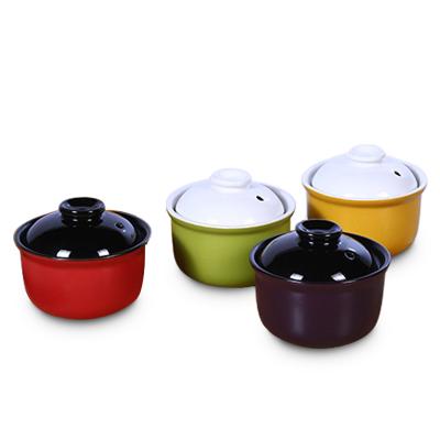 China Sustainable Household Kitchen Soup Cooking Pot Classic Ceramic Stew Pot With Lid for sale