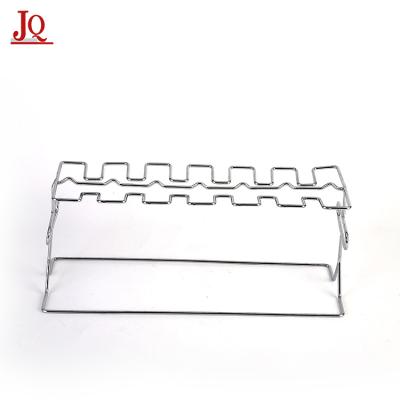 China Heat Resistance Chicken Meat Rack BBQ Rib Rack Metal Wire Rib Roast Rack Indoor Indoor Outdoor for Grill for sale