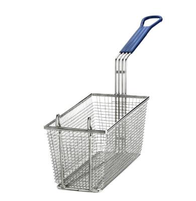 China Chips Fry Baskets Cast Iron Wire Products Fryer Basket Strainer 34X14.5X14.5CM for sale