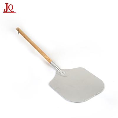 China Durable Rectangular Pizza Shovel Aluminum Hard Coating Wooden Handle Pizza Cake Baking Turner for sale