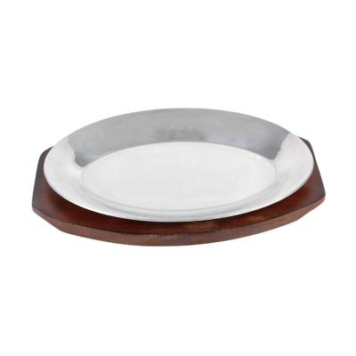 China Custom Cast Aluminum Oval Dinner Food Stocked Serving Trays for sale