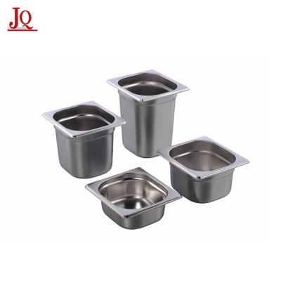 China 1/6 Euro Size Stainless Steel Style Food Pan GN Container Steamer Table Pan for sale