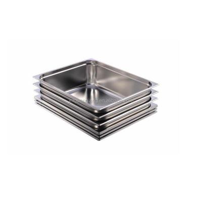 China Euro style 2/1size stainless steel anti-jamming food pan gastronorm pan steam table pan for sale