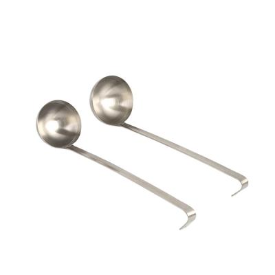 China Wholesale custom made high quality soup ladle stocked at 304 stainless steel for sale