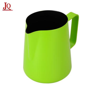 China Sustainable Hot Sale Stainless Steel Milk Jug Frother Latte Jug Teapot With Gauge for sale