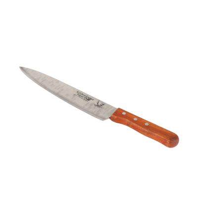 China Stocked Kitchen Knife Factory OEM Kitchen Chef Knife With Wooden Block for sale