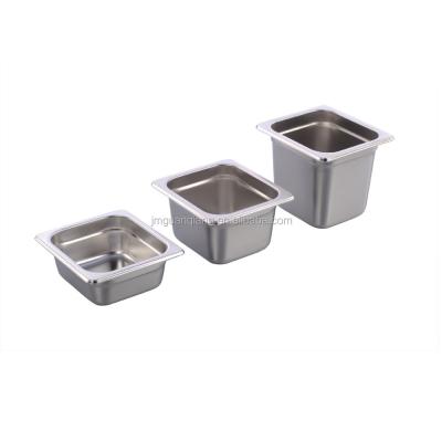 China 1/6 Size Stainless Steel American Style Anti-jamming Stainless Steel Steam Table Pan Food Pan for sale