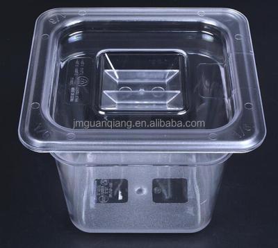 China Food Storage Containers Food Grade Approved 1/6 Size Polycarbonate Food Container Restaurant GN Pan for sale