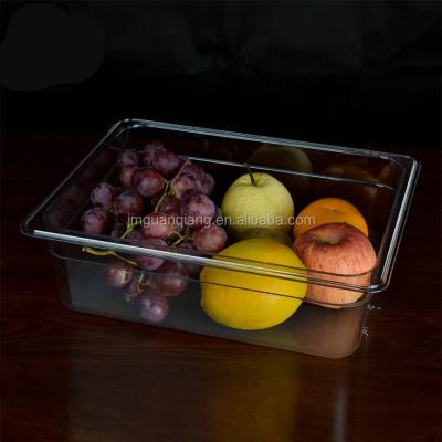 China Transparent Food Storage Containers Food Grade 1/4 Size Polycarbonate Food Pan PC Storage Container for sale