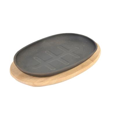 China Modern Hot Selling Oval Cast Iron Sizzler Tray For Restaurant for sale