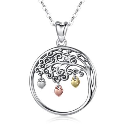 China Merryshine 925 Sterling Silver Women's Heart Fruit Family Tree Environmentally Friendly Necklace For Life for sale