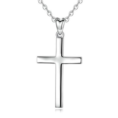 China FASHIONABLE 925 Sterling Silver Cross Pendant Necklace for Women Men for sale