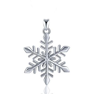 China Bridal Jewelry Customized TRENDY 925 Sterling Silver Charms Snowflake Pendant for Women for sale