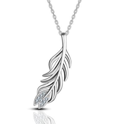 China Baby Shower Gift/Christmas Gift For Mom Factory New Wholesale High Quality Custom Feather Jewelry Necklace From China for sale