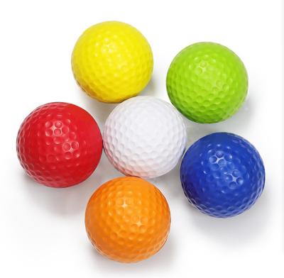 China Golf Training Cheap Price Customized Logo 42mm Golf Practice Soft PU Golf Sponge Indoor Training Ball for sale