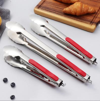 China Viable Food Tongs Silicone Pincel Clip High-survey Food Staples Stainless Steel Kitchen Utensils Clip for sale