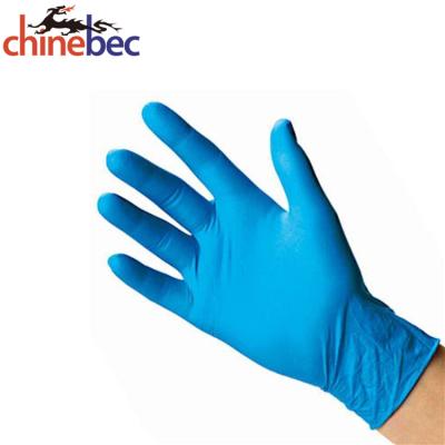 China Good Quality Powder Nitrile Free Blue Butcher Barber Gloves for sale